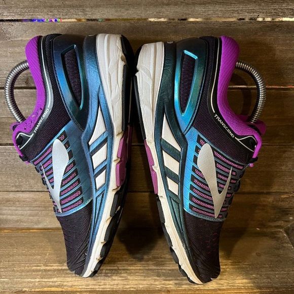 Womens Brooks‎ Transcend 5 Black Running Athletic Casual Shoes Sneakers Size 9 B - Picture 4 of 7